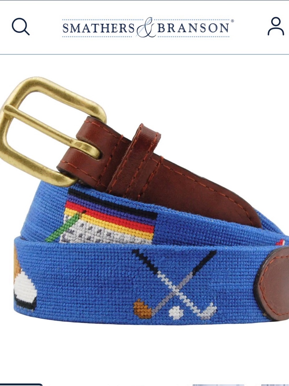 Smathers & Branson Golfers Life Belt Blueberry 40